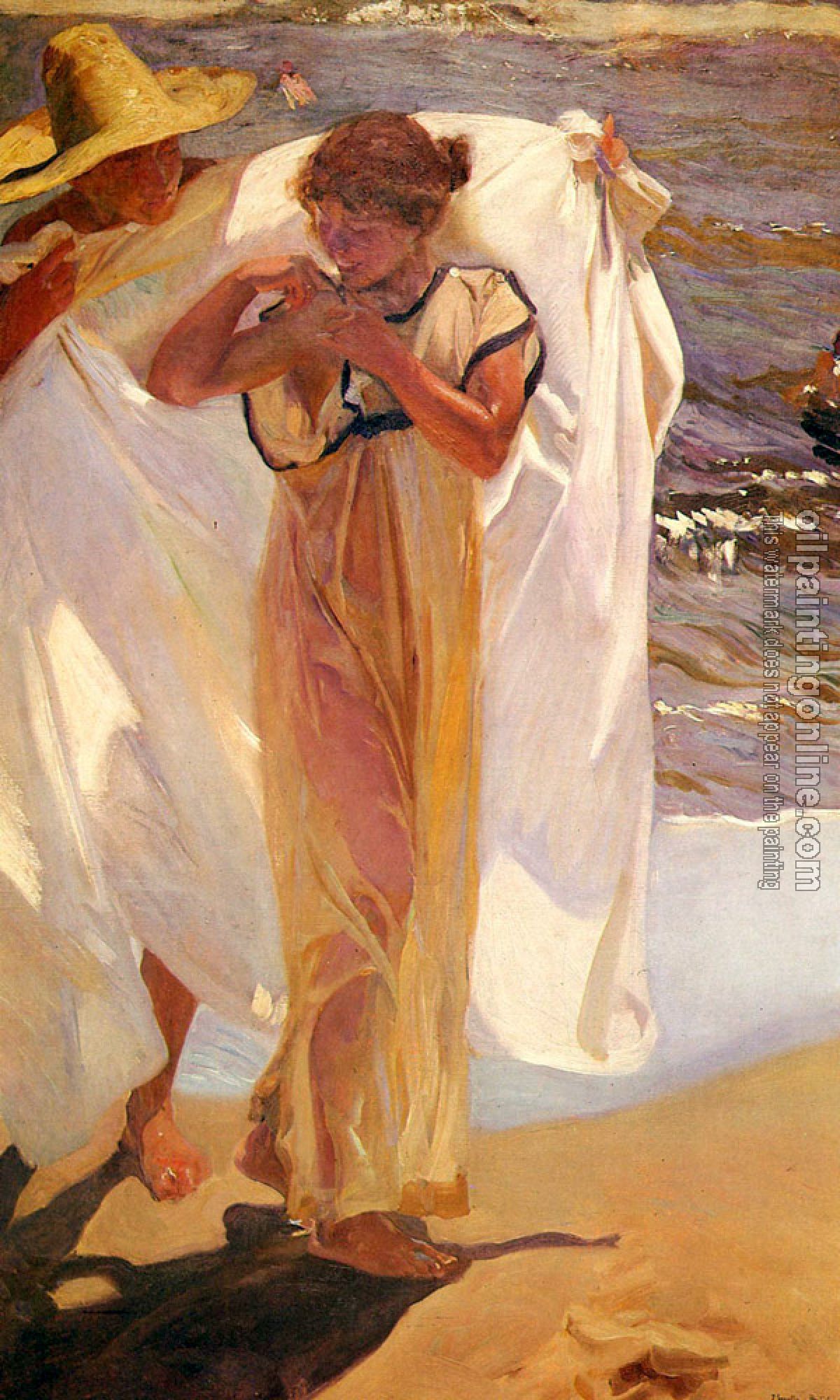 Joaquin Sorolla y Bastida - Saliendo Del Bano